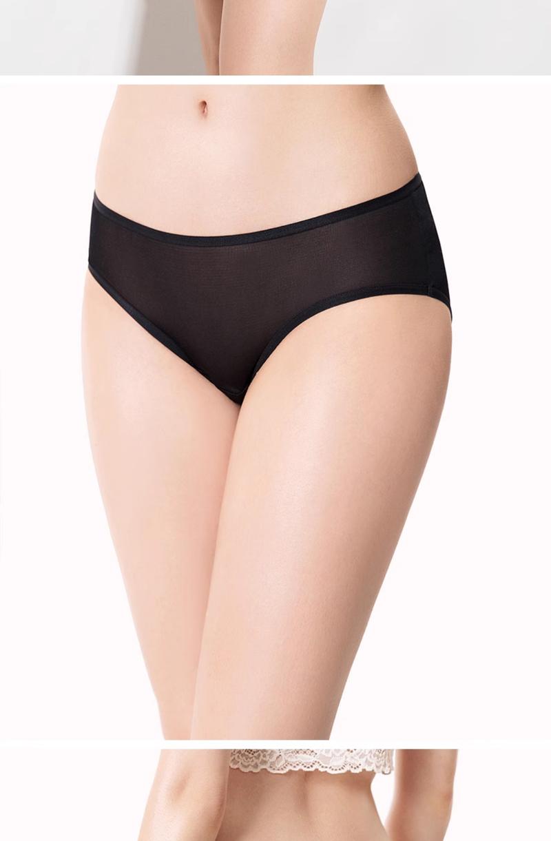 Product Introduction of JINSANT Mulberry silk women's mid low waist solid color breathable seamless underwear NZF7B213 11
