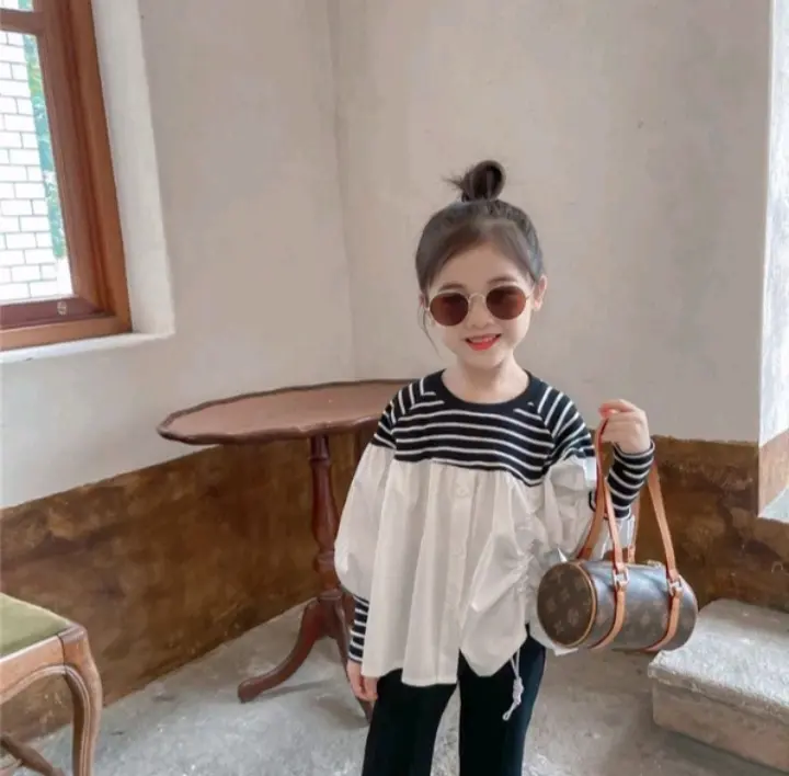 setelan baju anak perempuan import korean style usia 2 - 6 tahun Katun 2