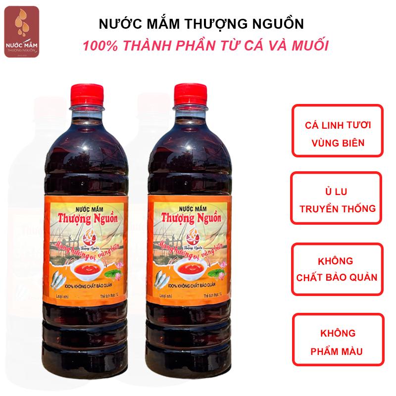 Combo 2 lít nước mắm cốt nhỉ cá linh Thượng Nguồn - Không chất điều - Không chất bảo quản - Không đường - Không phẩm màu #OCOP #DacSanVietNam gia vị ướp cá nướng