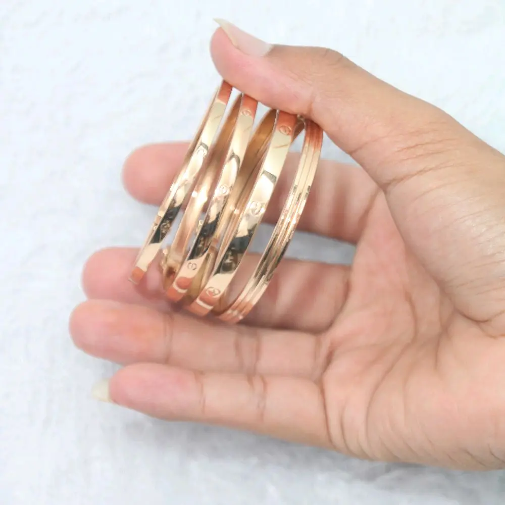 Gelang Swasa bulat polos dan oval anti karat
