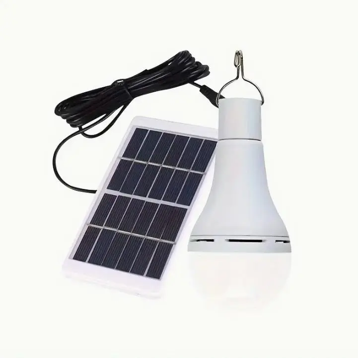 Bóng đèn LED năng lượng mặt trời, 1 cái, không thấm nước, Cầm Tay, đèn treo sân Vườn năng lượng mặt trời, để đi bộ đường dài ngoài trời, câu cá và chiếu sáng khẩn cấp