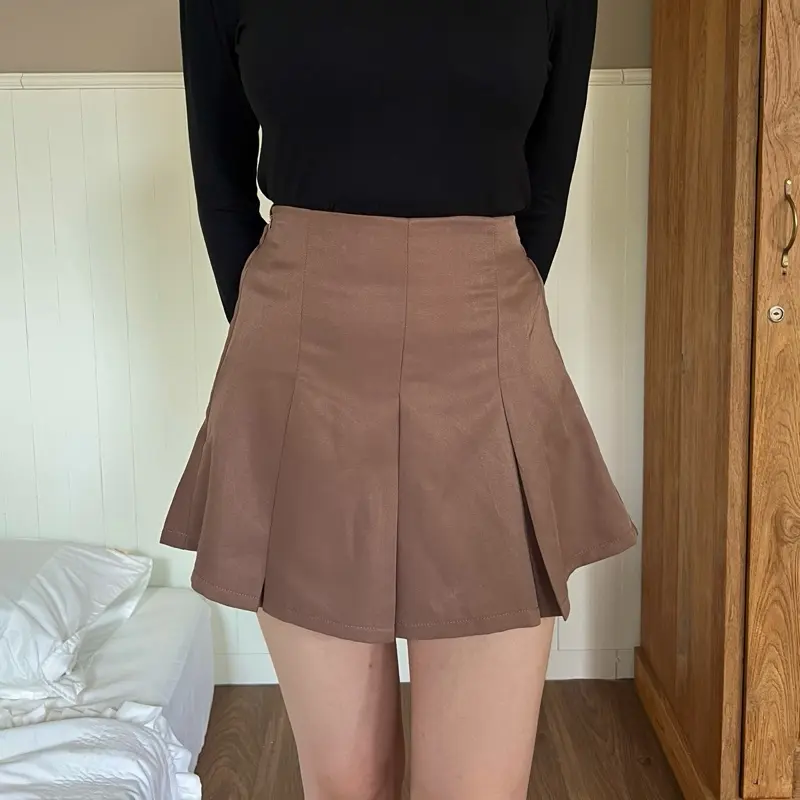 ROKU SKORT - Rok Celana Pendek Highwaist Basic Skirt Wanita Bawahan 5