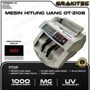 Grakitec Mesin Penghitung Uang - Alat Hitung Uang Money Counter