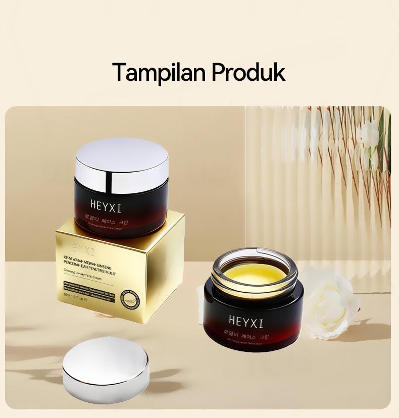 BPOM HEYXI GINSENG NOURISHING CREAM Perawatan kulit/pelembap/pengencang/pencerah/persiapan cepat untuk orang malas/Kemasan portabel/Gunakan di siang hari