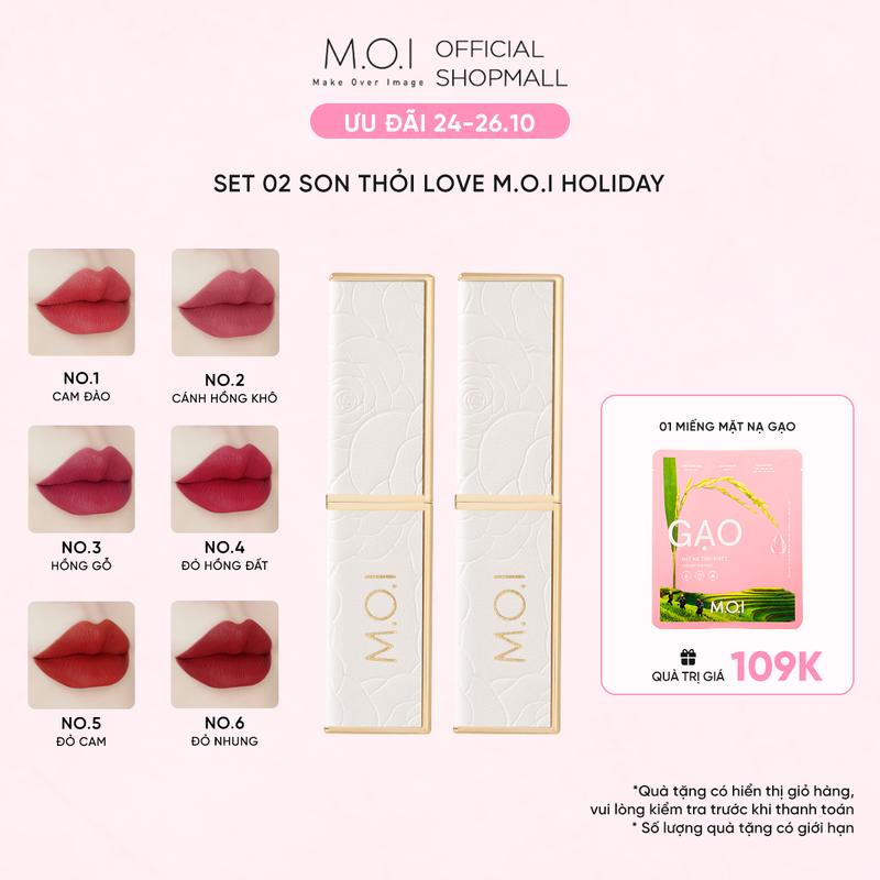 Bộ Đôi 2 Son Thỏi Love M.O.I Holiday - Phiên Bản Lễ Hội 2.7g