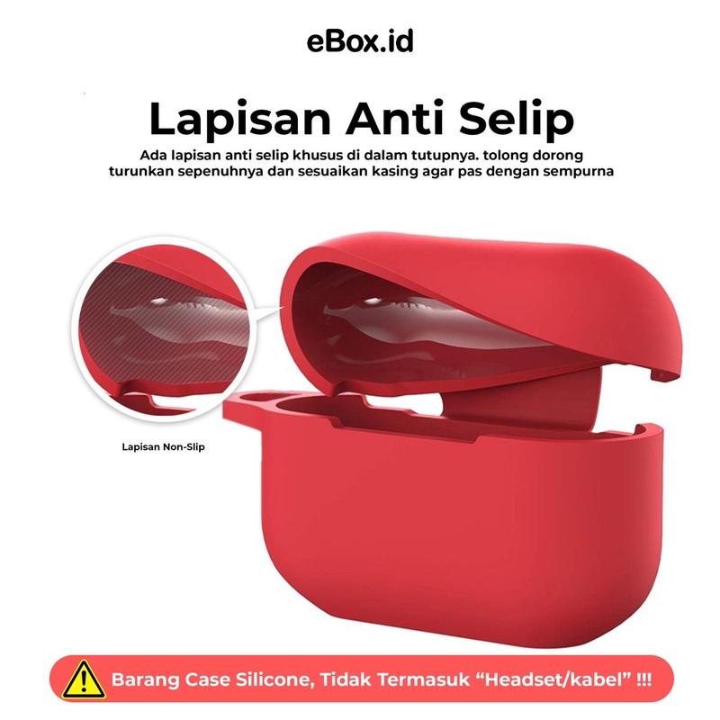 eBox Premium Silicone Casing Case Untuk Airpods Pro I13 Free Hook Protection Case 5
