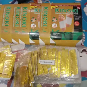 ( PAKET HEMAT 5 BOX / Kemasan Plastik KINOKI 50 PADS ) KINOKI GOLD DETOX KOYO KAKI ASLI HERBAL ORIGINAL