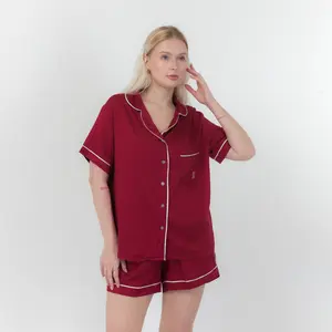 Piyama/Baju Tidur Pendek Oneset (Rayon Twill Premium)