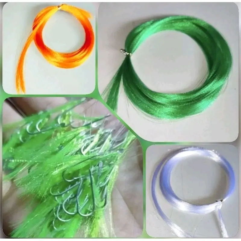 SK 120CM > Serat Kain Sutra | Serat Kain Umpan Lembut  | umpan Sabiki | Umpan Kotrekan | umpan Assist Hook | serat sutra | Umpan | Cocok dicampur dengan bulu Mutiara Bulu Loreng | Rintak Assist hook