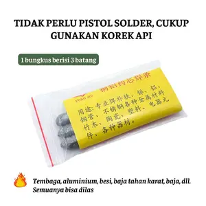 Baja Paduan Tembaga-Aluminium Inti Fluks, Alat Las untuk Perbaikan Aluminium, Tembaga, dan Stainless Steel, Cocok untuk Las Pipa AC, Kulkas, dan Radiator
