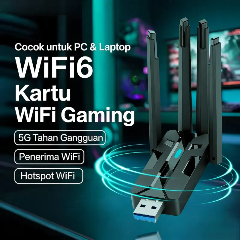 WiFi Adaptor AX900 Wi-Fi 6 600Mbps Dual Band Bluetooth 5.4 USB 3.0 High-Gain Antenna Receiver For Laptop PC MAC Tablet Wide Compatibility Lag-Free Streaming Web Browsing