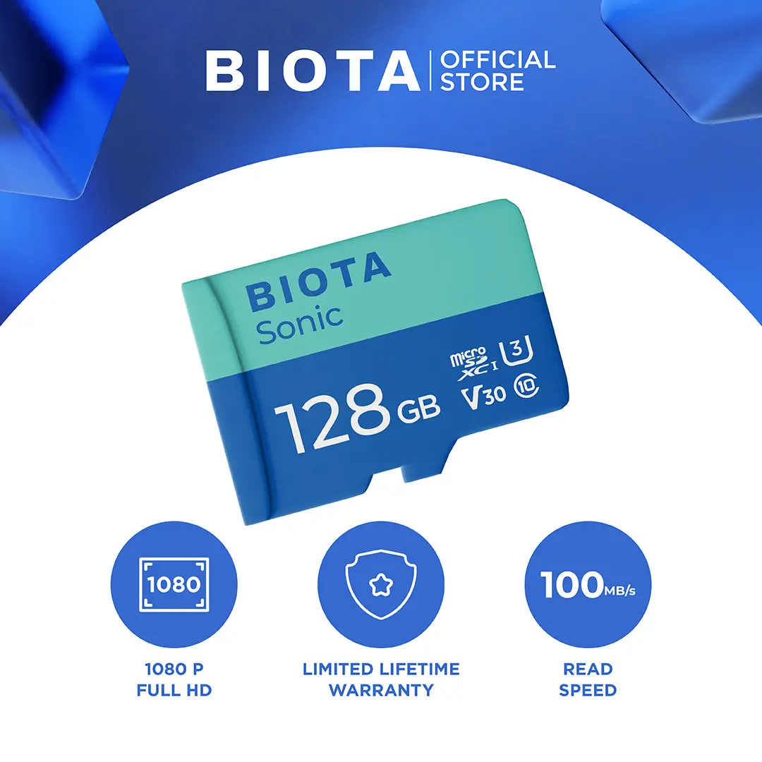 BIOTA Sonic MicroSD - Memory Card Penyimpanan Data CCTV 16GB | 32GB l 64GB l 128GB l 256GB