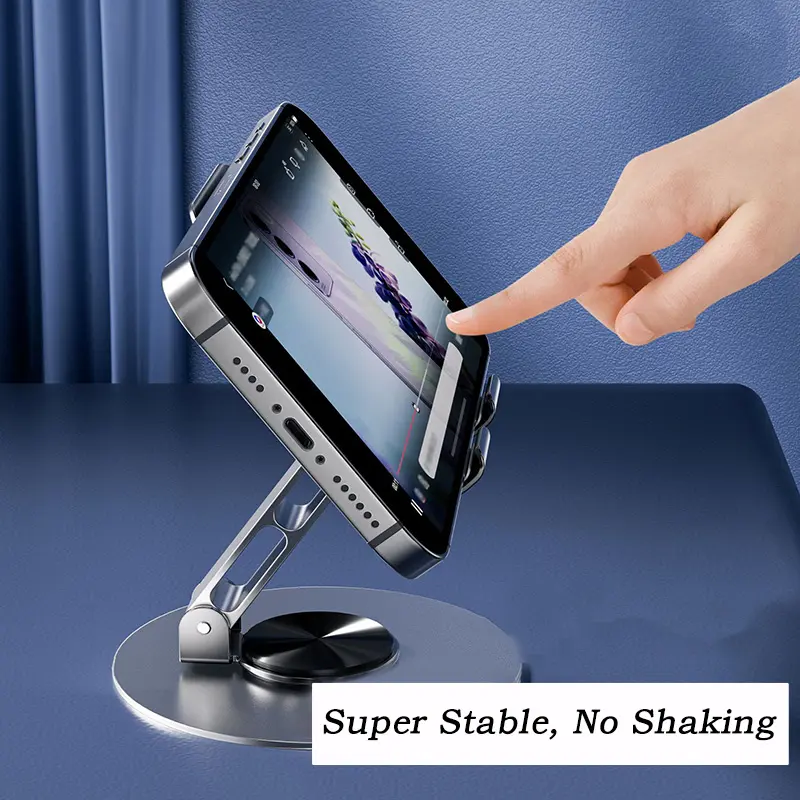 Full Metal Holder Phone Stand Holder 360° Rotatable Foldable Tablet Holder Stand 6