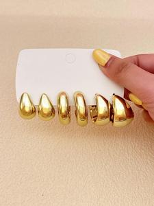 Aros Minimalistas de Moda, Aros Elegantes para Mujeres y Niñas, Joyería Versátil y Exquisita para Regalo de Cumpleaños