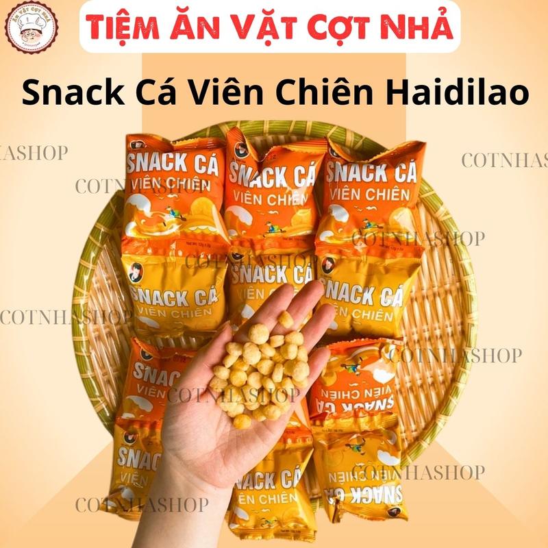 Bịch 60 Gói Snack Cá Viên Chiên, BimBim Cá Viên Chiên Siêu Ngon Siêu Giòn Đồ ăn vặt Tuổi Thơ