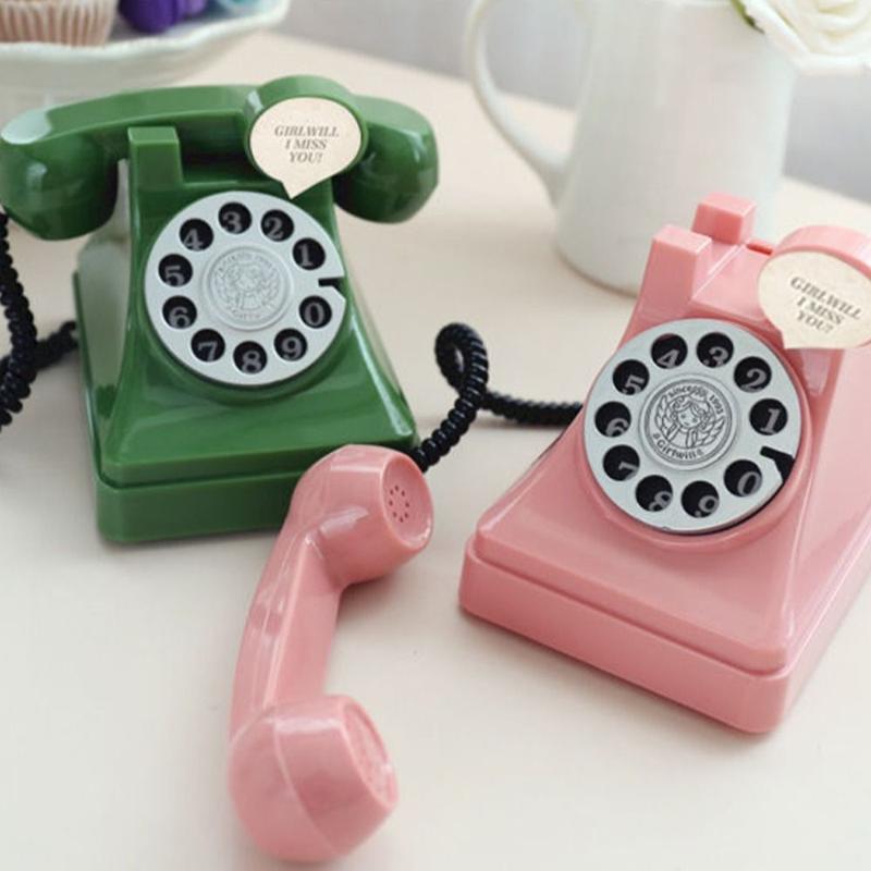 Product Introduction of Retro Telephone Piggy Bank Lovely Creative Gift Plastic Children's Savings Toys Home Decor Craft Coin Money Saving Box for Kids 9