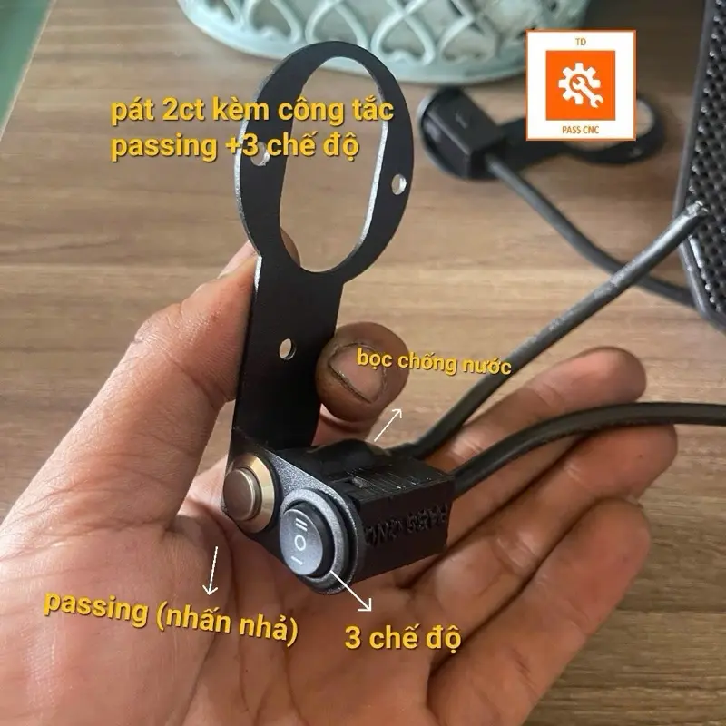 Pát Trợ Sáng Bắt Lọt Tay Cùm Pát Gắn Công Tắc 12mm Cho Xe Máy phụ kiện Trợ Sáng bi Cầu L4x L6X Phụ Tùng gắn vừa tất cả các dòng xe Sơntĩnhđiện đồ chơi 1