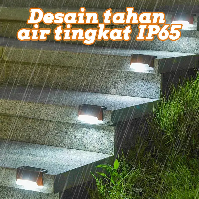 Lampu LED Tangga Tenaga Surya,  Lampu Tangga Tenaga Surya, Lampu Taman,  Lampu Pagar Tangga,  Lampu Hias Teras Tahan Air, Panel Dekoratif Rumah Taman, Lampu Sensor LED Tanpa Listrik Tenaga Surya 3