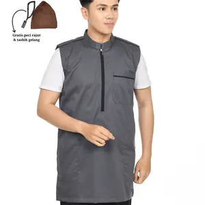 ROSAL Rompi Sholat Dewasa Fashion Muslim Pria Baju Shalat Koko Matt Cotton Toyobo Royal Delux Adem Nyaman dengan 3 Kantong dan List Pundak Baju Koko Dewasa Terbaru 2026