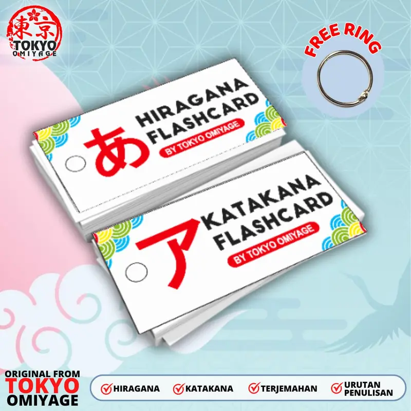 FLASHCARD HIRAGANA KATAKANA BELAJAR BAHASA JEPANG TOKYO OMIYAGE 5