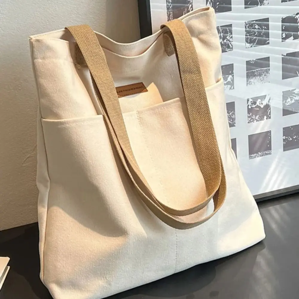 Sewing Thread Tote Bags Portable Large Capacity Canvas Shoulder Bags All-Match Shoulder Bag for Women