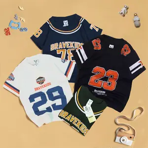 BRAVEKIDS CLOTH - BISA COD BROADSTRIPE KAOS BASEBALL COTTON COMBED 24S SABLON PLASTISOL