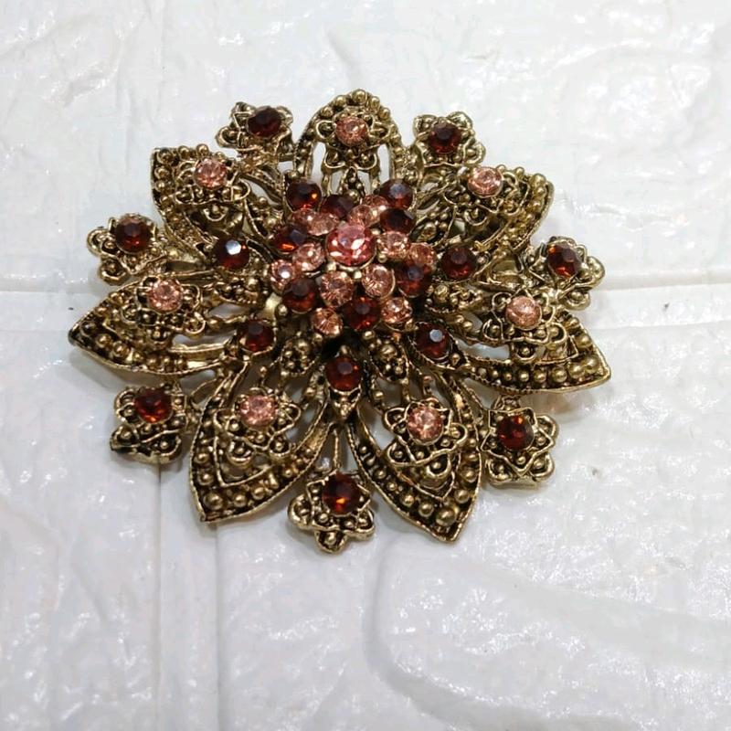 Bros/Bros kebaya/bros hijab/Bros kebaya kutubaru/bros kebaya mewah/brooch/Bros kebaya Bulat Elegan Bunga Clips 6