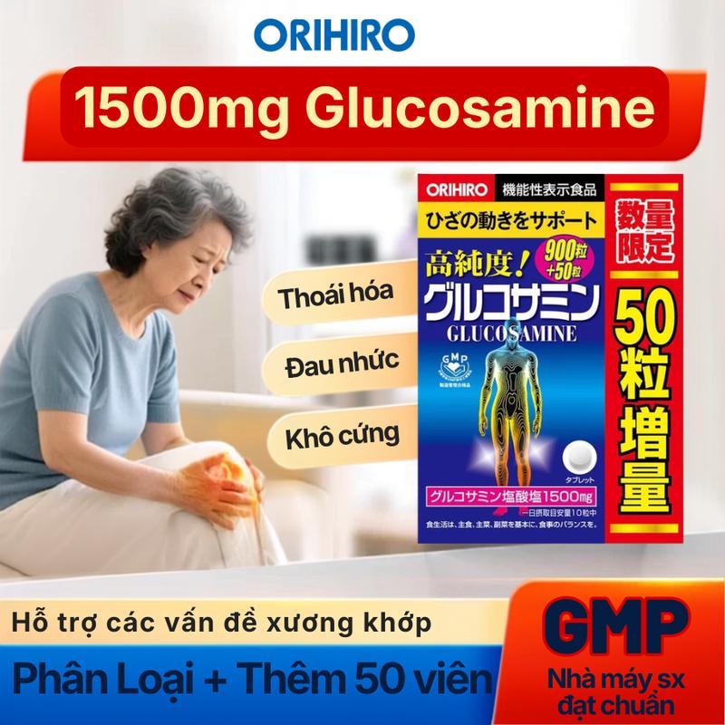 Viên uống Glucosamine ORIHIRO Bảo Vệ Khớp, Giúp Khớp Linh Hoạt – Orihiro Nhật Bản chính hãng