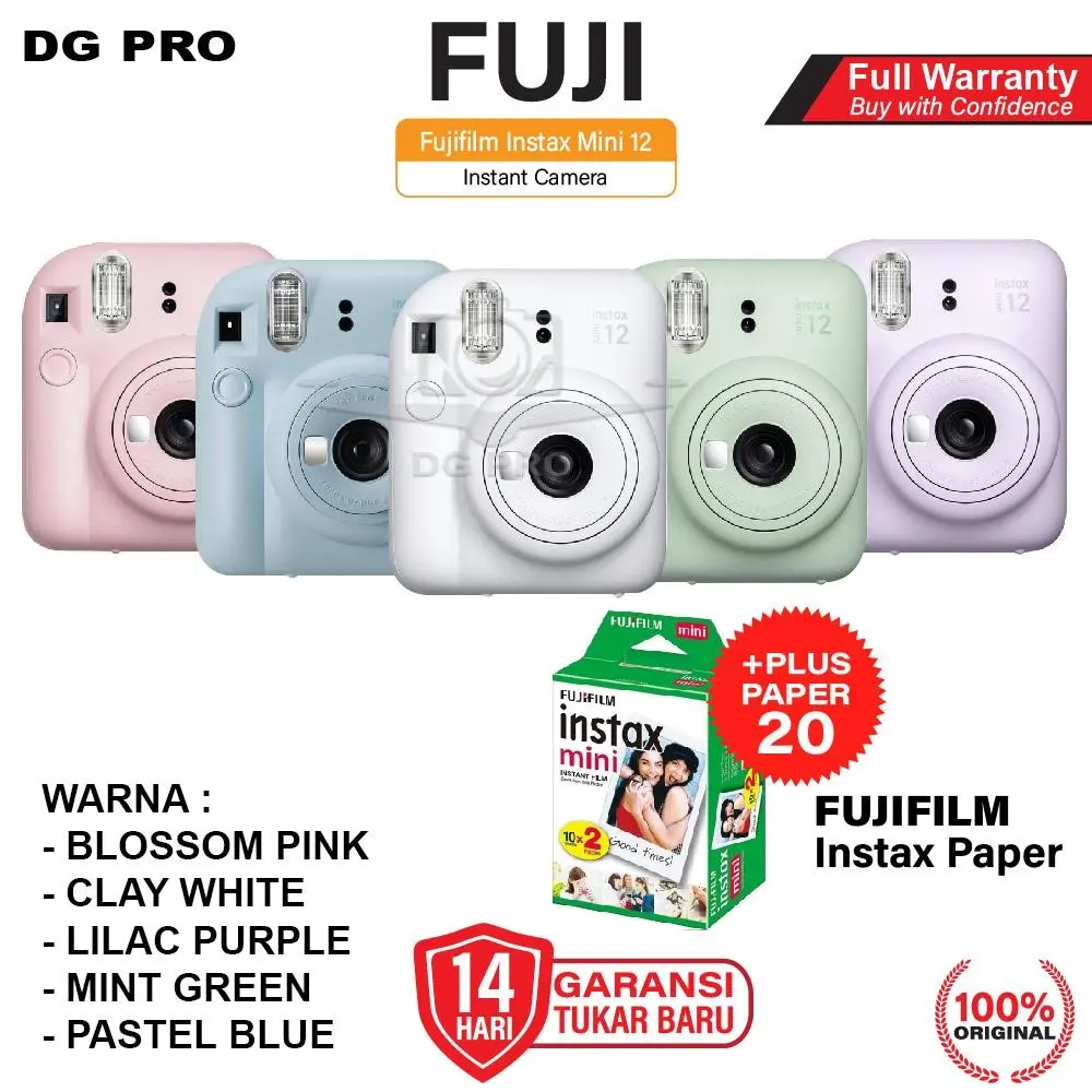 Fujifilm Instax Mini 12 Instant Film Camera Fuji Instan Kamera