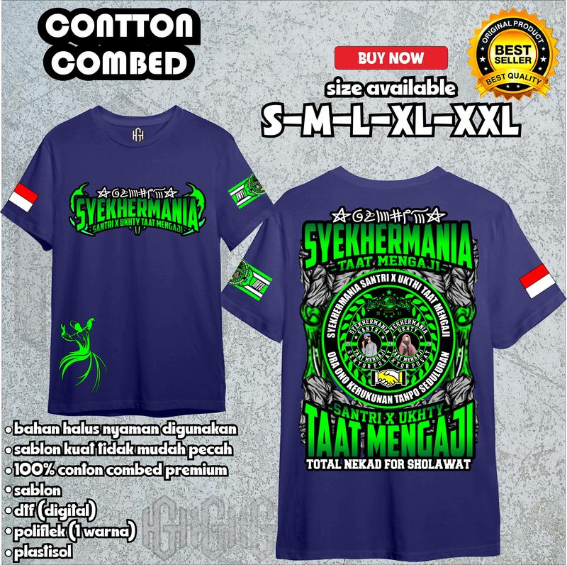 kaos anak SYEKHERMANIA edisi santri taat special edition prmium high quality best seller 7