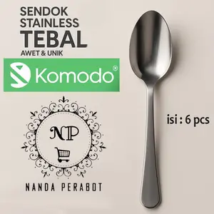 [TS] KOMODO - Sendok Stainless Tebal isi 6 Pcs
