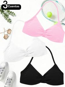 Sostén deportivo de color sólido para mujer, transpirable y cómodo, ropa deportiva para uso interior y exterior