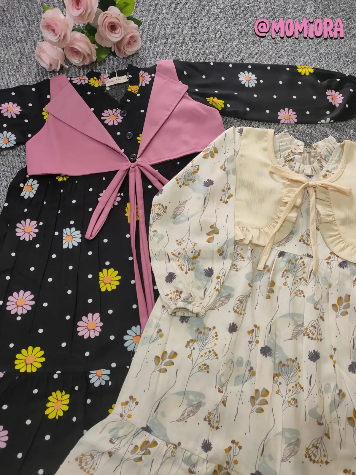 Dress Yumi Anak Perempuan usia 3-10 tahun Gamis Bahan Rayon Premium