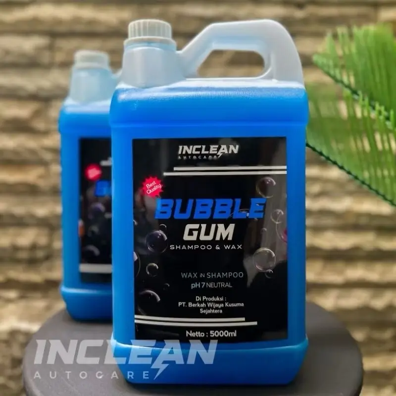 SHAMPOO & WAX BUBBLE GUM 5000ML by INCLEEN Auto Care || SABUN CUCI KENDARAAN MOTOR MOBIL 0