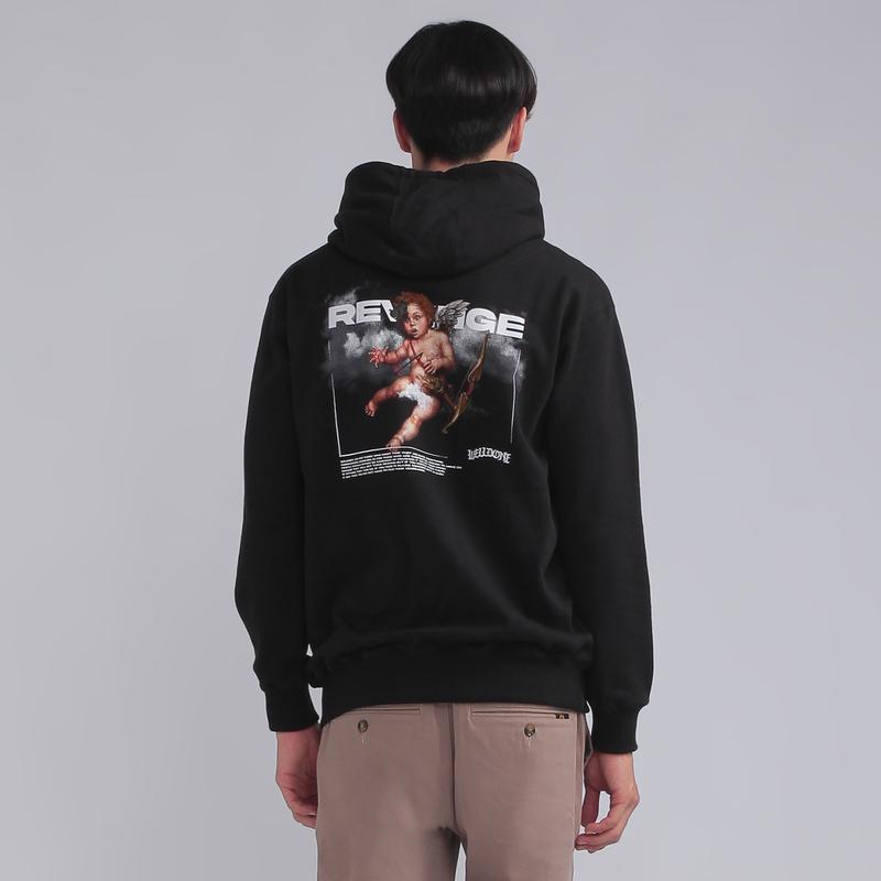 welldone Sweater Hoodie Men/Pria Welldone Hoodie - Revenge black