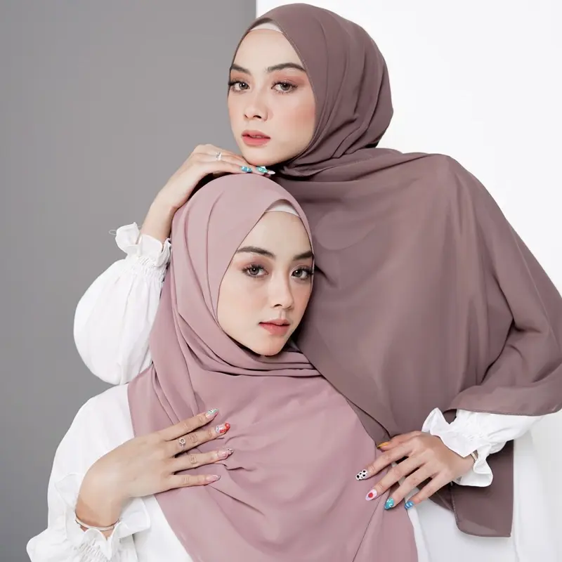 Pashmina Ceruti Baby Doll Polos / Pashmina Ceruty Instan Cantik / Jilbab premium Muslim Kerudung Ceruti Ceruti 3