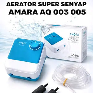 AERATOR AMARA AIR PUMP SUPER SENYAP 1 LUBANG DAN 2 LUBANG AQ 003 AQ 005 3 DAN 5 WATT Pompa Udara Oksigen Ac silent