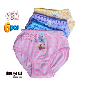 Jual Celana Dalam Anak Perempuan 6pcs Kancut Sempak Dalaman Bahan Katun Motif Warna Lucu Nyaman Fashionable untuk Tampilan Sehari-hari Size S M L XL