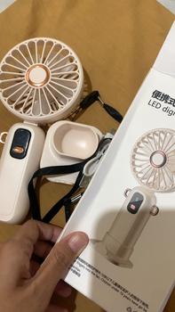 Product Review of CID39 Kipas Angin Lipat Mini Portable LED Display 5-Speed Wind Adjustment Kipas Genggam Kipas Kecil Foldable from r**🌙 2