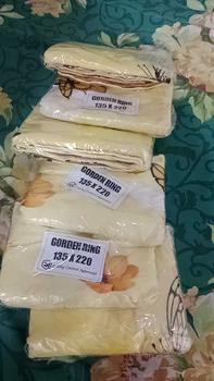 Product Review of Gorden Pintu Murah Hordeng Jendela Panjang untuk Ruang Tamu atau Kamar Tidur model Smokring 12 Ring Warna Gold Kuning Kain Katun from m**a 0