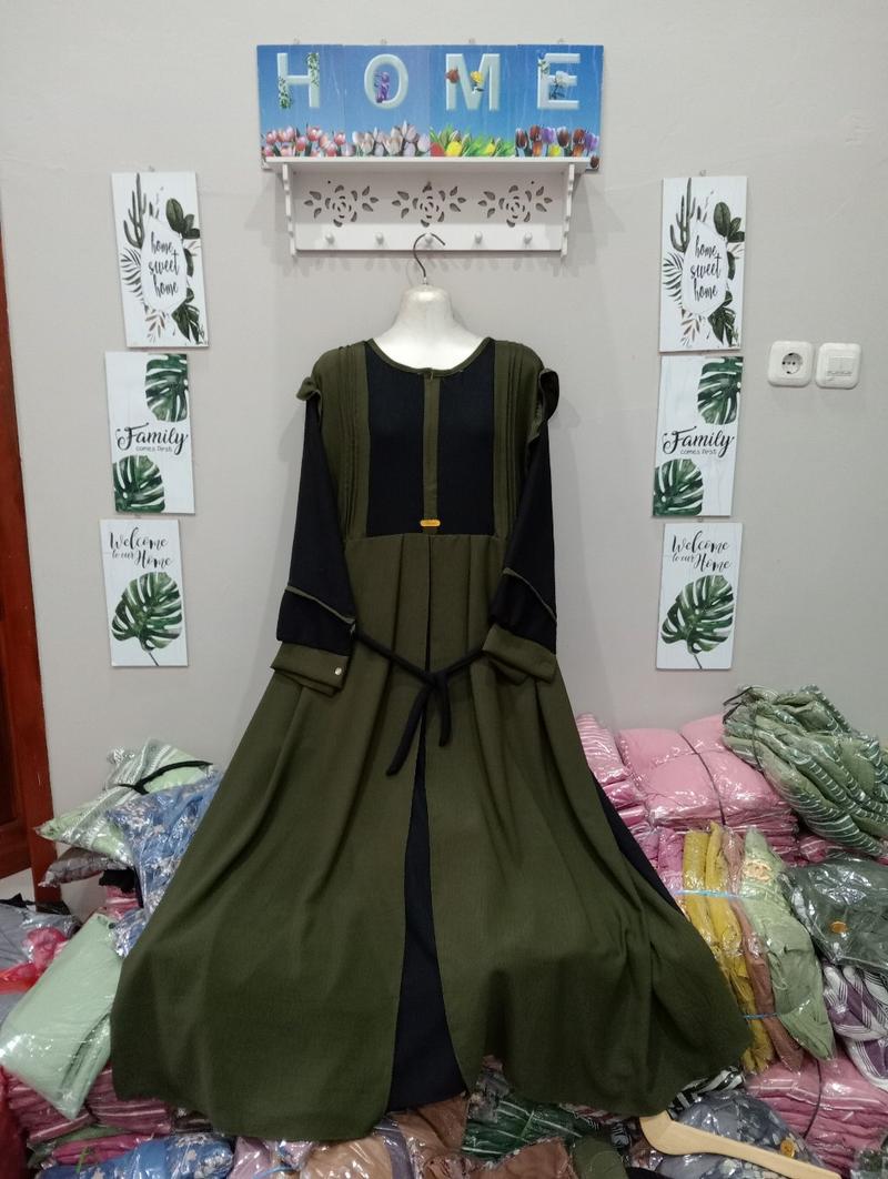 Product Introduction of 2025 Difarina dress gamis crinkle double layer/gamis dewasa jumbo busui/gamis crinkle kombinasi buka pintu/gamis lebaran model terbaru Wanita Pesta muslimah rekomendasi baju melayu swaroxy vina dres marun 5