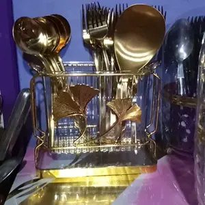 OPTIVIA Tempat Sendok Garpu Ginkgo Spoon Holder Perlengkapan Dapur Ruang Makan / Tempat Sendok Estetik Kitchenware Tatakan