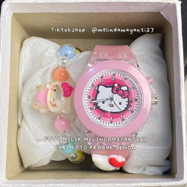 Jam tangan anak kelap kelip free gelang +box Fashion 8