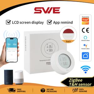 Termometer Bluetooth, SWE, Reka Bentuk Cahaya Bersambung Pintar dan Penghawa Dingin, Meter Isi Rumah Ketepatan Tinggi, dengan Skrin Dakwat