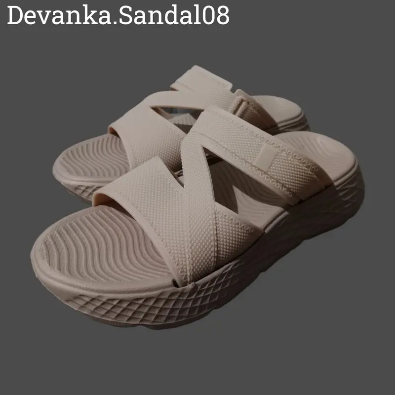 Sandal Selop Wanita Wedges Kekinian Elegan Korean Style Karet Empuk 0