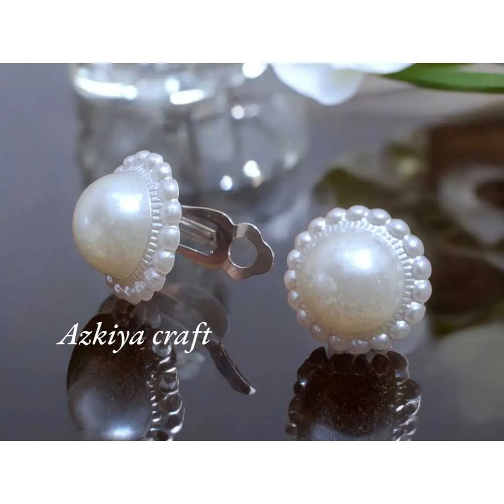 Anting hijab kekinian Anting hijab jepit seri mutiara