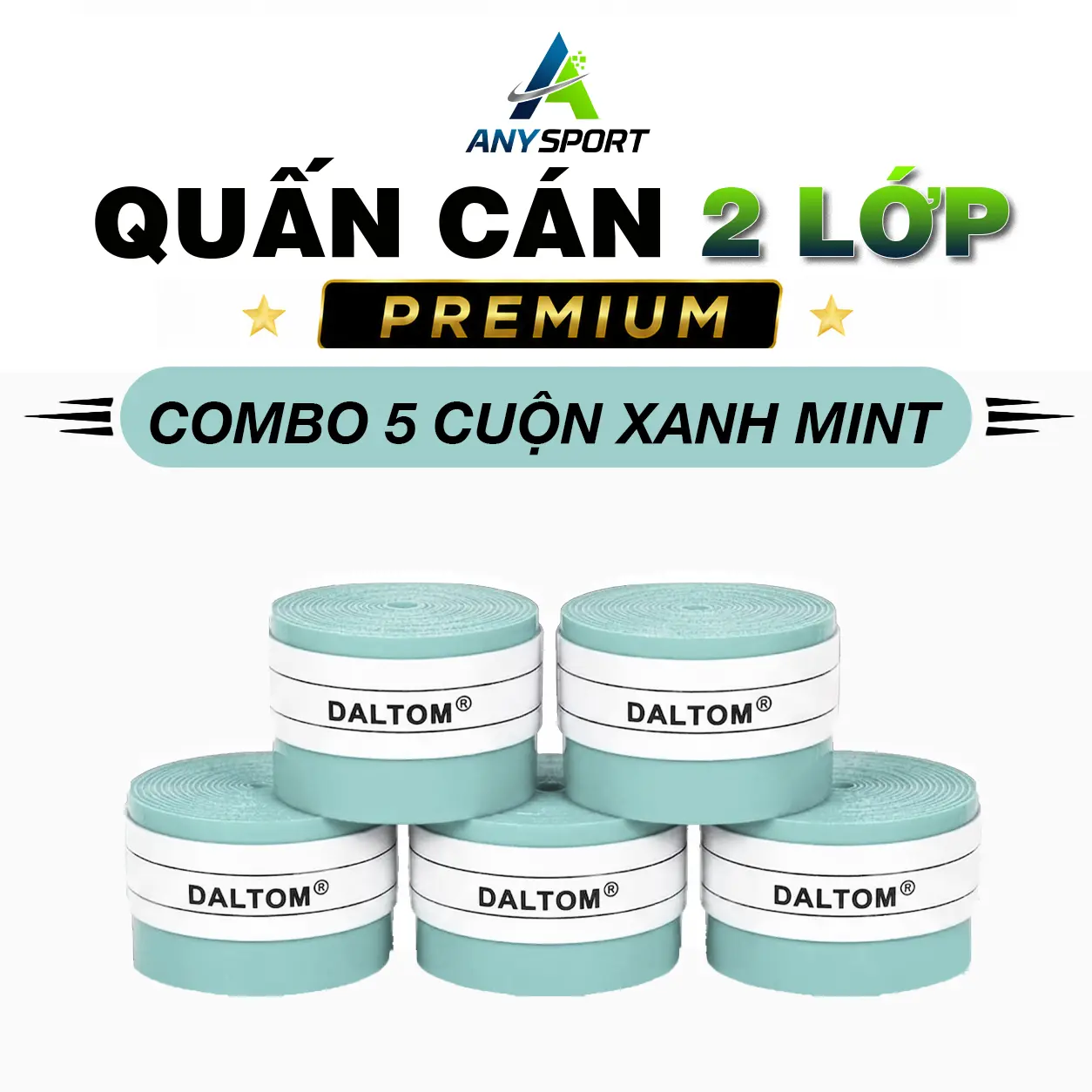 5 CUỘN XANH MINT 2 LỚP
