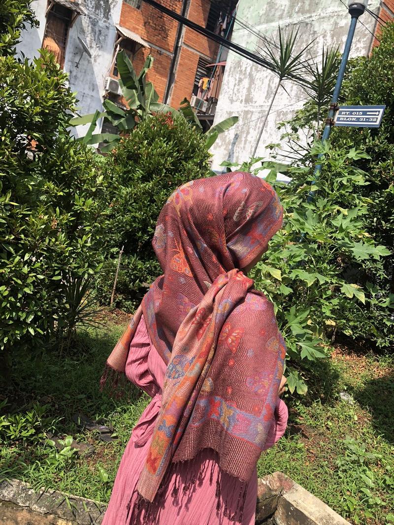 Product Introduction of Hijab Pashmina Cashmere motif Butterfly 16