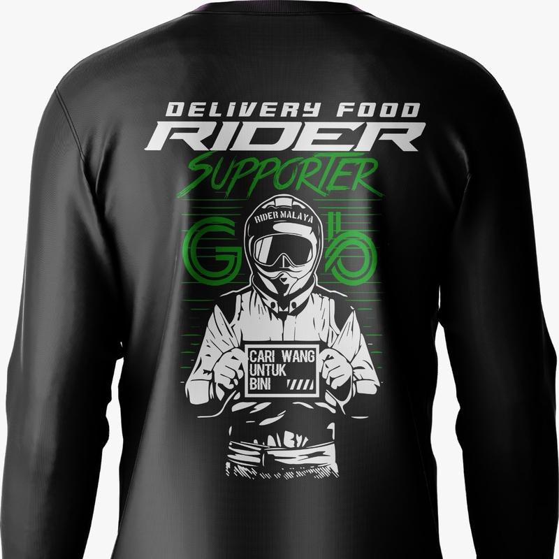 Grab Rider Shirt Baju Grab Rider G08B1N1 Jenis Micofiber Tidak Panas Tidak Mengembang ...