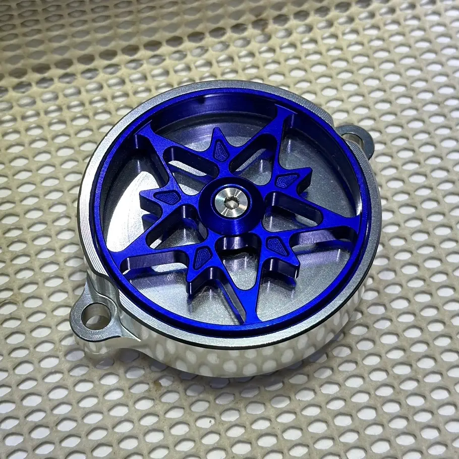TUTUP DINAMO STATER cb gl mp Tiger cnc anodize biru yz
